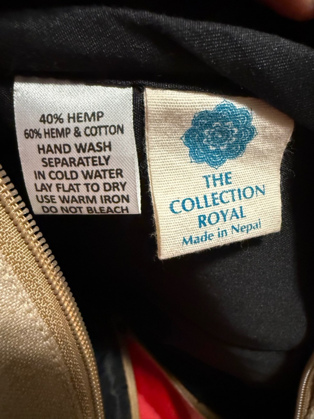 Himalayan Hemp canvas backpack with cactus embroidery - Picture 5 of 7
